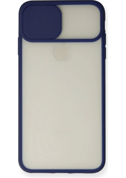 Newface iPhone Xs Max Kılıf Palm Buzlu Kamera Sürgülü Silikon - Lacivert fiyatları