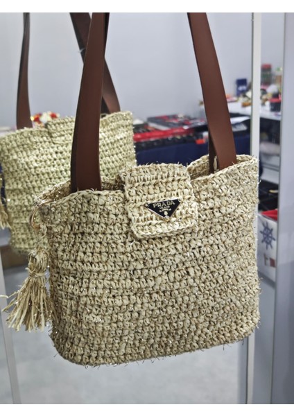 👜 El Yapımı Kağıt Ip Örgü Çanta – Deri Saplı ve Simli Ipli 👜 fiyatları