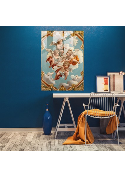 Klasik ve Pop Sanat Cam Tablo Print - Rönesans Resimleri Zarafet Ev Dekorasyonu modelleri