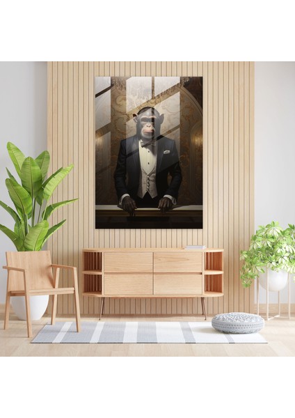 Hayvanlar Insan Gibi Giyinmiş Cam Tablo - Gerçeküstü Sanat - Hayvanlar Insan Gibi Giyinmiş Cam Duvar Sanatı Duvar Dekorasyonu fiyatları