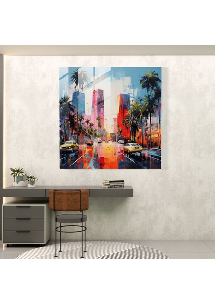 Parlak Ifadeler Cam Tablosu - Modern Soyut Cam Duvar Sanatı fiyatları