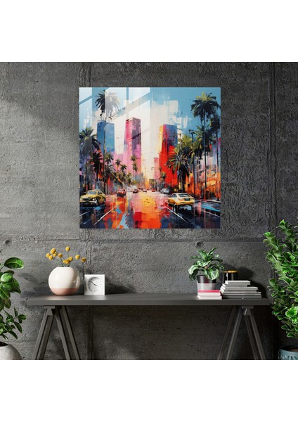 Parlak Ifadeler Cam Tablosu - Modern Soyut Cam Duvar Sanatı modelleri