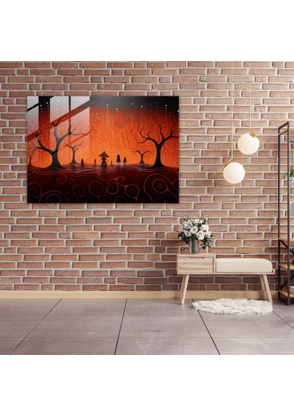 Rüya Zamanından Ilham Alan Aborijin Cam Tablosu - Aborijin Duvar Dekorasyonu Ata Ruhları fiyatları