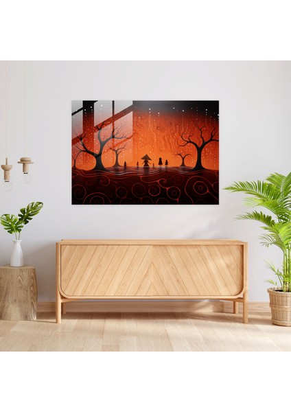 Rüya Zamanından Ilham Alan Aborijin Cam Tablosu - Aborijin Duvar Dekorasyonu Ata Ruhları modelleri