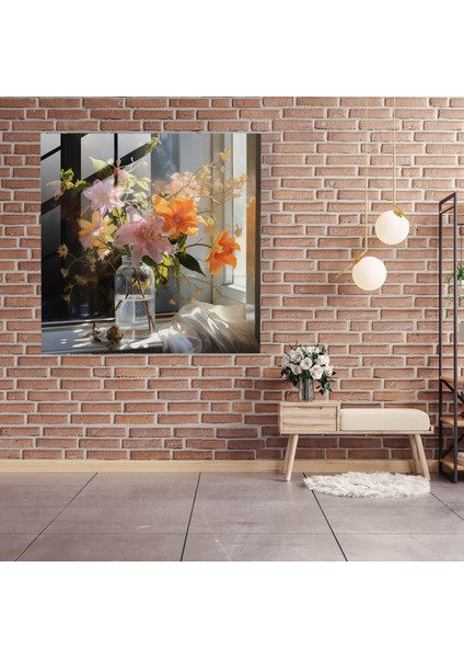 Banyo Cam Tablosu - Çiçeklerin Açtığı - Banyo Için Banyo Temalı Fotoğraf Gerçekçiliği Cam Duvar Sanatı fiyatları