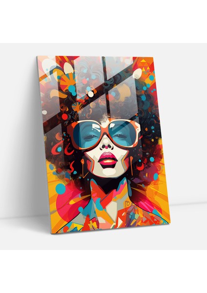 Afro Pop Cam Tablo - Afro Pop Sanat Illüstrasyonu Afro Modern Sanat