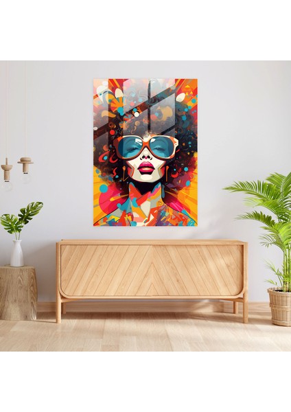 Afro Pop Cam Tablo - Afro Pop Sanat Illüstrasyonu Afro Modern Sanat modelleri