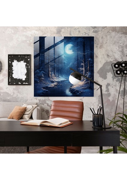 Kış Masalı Cam Tablo - Noel Cam Tablo Parlayan Buz Salkımları Duvar Dekorasyonu modelleri