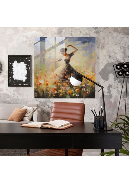 Balerin Masalsı Cam Tablo - Balerin Dönen Cam Tablo Duvar Dekorasyonu fiyatları