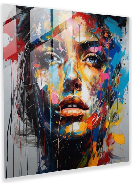 Basquiat Cam Tablo - Duygusal Neo-Dışavurumculuk - Basquiat Kişisel Duygular Modern Sanat Duvar Dekorasyonu