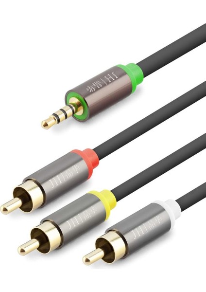 3.5 mm To 3rca Kablo 2lıne Gold 1.5m Siyah HDX1064
