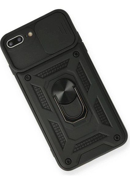 Newface iPhone 7 Plus Kılıf Pars Lens Yüzüklü Silikon - Siyah modelleri