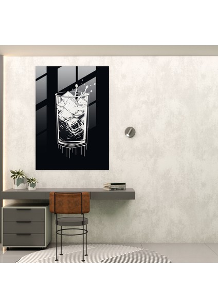 Bira Bardağı Duvar Sanatı - Minimalist Bira Temalı Cam Tablo Ev Dekorasyonu modelleri