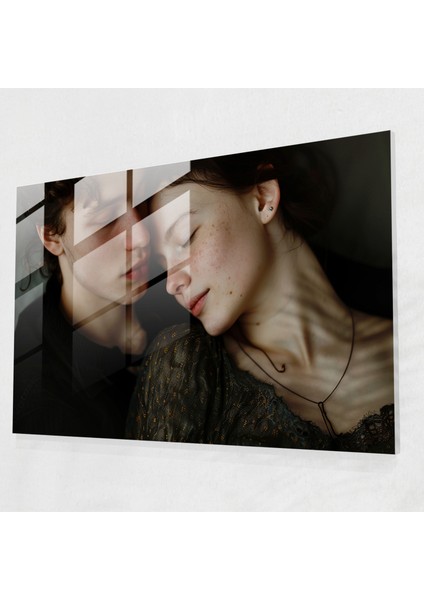 Caravaggio Tarzı Cam Tablo - Caravaggio Portre Cam Sanat Cam Duvar Sanatı