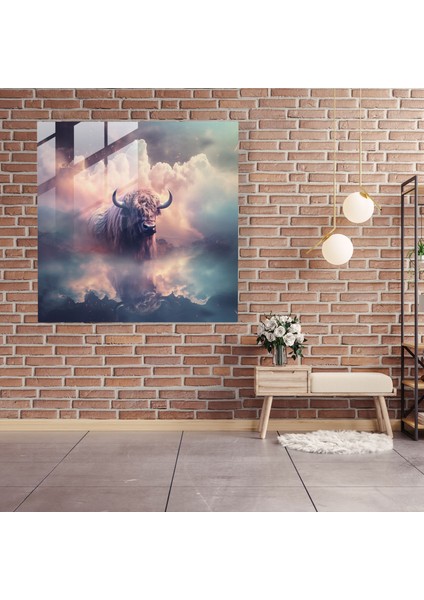 Buffalo Hayalet Dijital Sanat Cam Tablo - Buffalo Dijital Sanat Eseri Masalsı Cam Sanatı modelleri