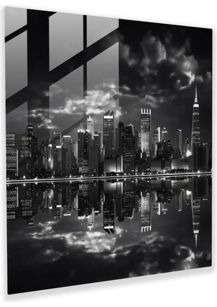 Klasik Şehir Manzaralı Cam Tablo - Klasik Cam Duvar Sanatı Ev Dekorasyonu