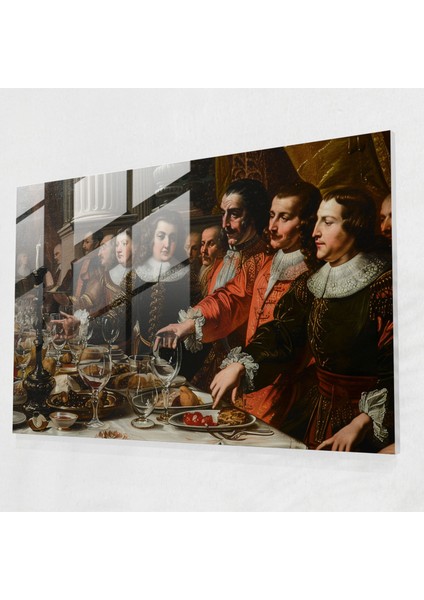 Barok Tarzı Resimli Cam Duvar Sanatı - Zengin Barok Dekor Ev Dekorasyonu