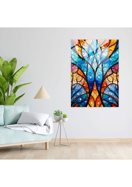 Detaylı Cam Kilise Cam Tablo - Kilise Cam Tablo Ev Dekorasyonu Duvar Dekorasyonu fiyatları