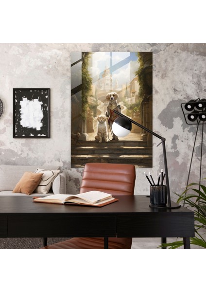 Hayvanlar Insanlar Gibi Giyinmiş Modern Sanat - Hayvanlar Insanlar Gibi Giyinmiş Kanvas Tablo Cam Tablo Yağlı Boya modelleri