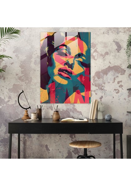Andy Warhol Tipografi Ev Dekorasyonu Cam Tablo - Modern Sanat Andy Warhol fiyatları
