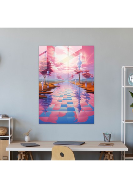 Satranç Cam Tablo Ev Dekorasyonu - Surrealist Satranç Tahtası ve Cam Sanatı modelleri