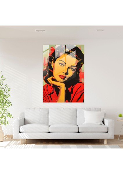 Hollywood Starlet Cam Duvar Sanatı - Klasikizm+Popart Cam Sanatı Cam Duvar Sanatı Modern Sanat fiyatları
