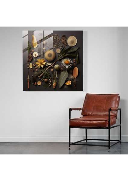 Yerli Flora ve Fauna Cam Tablosu - Aborjin Ev Dekorasyonu Doğal Dokular Fauna modelleri