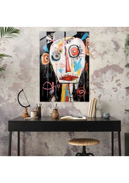 Basquiat Ilhamlı Cam Tablo Sanatı - Neo-Ekspresyonizm Duvar Süsleme modelleri