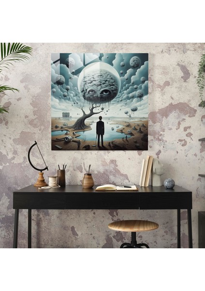 Basquiat Cam Tablo - Gerçeküstü Rüya Dünyası - Basquiat Gerçeküstücülük Ev Dekorasyonu Rüya Gibi fiyatları