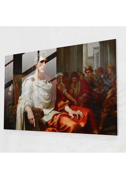 Klasik Duvar Dekorasyonu - Roma Imparatoru - Modern Sanat Klasik Cam Tablo