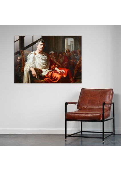 Klasik Duvar Dekorasyonu - Roma Imparatoru - Modern Sanat Klasik Cam Tablo modelleri