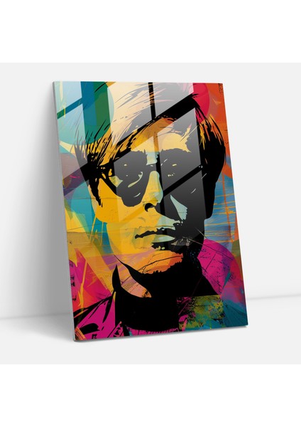 Andy Warhol Cam Tablo Hırçın Pop Sanat Ev Dekorasyonu Oyunbaz Cam Sanat - Andy Warhol Ev Dekorasyonu Modern Sanat Pop Sanat