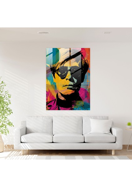 Andy Warhol Cam Tablo Hırçın Pop Sanat Ev Dekorasyonu Oyunbaz Cam Sanat - Andy Warhol Ev Dekorasyonu Modern Sanat Pop Sanat fiyatları