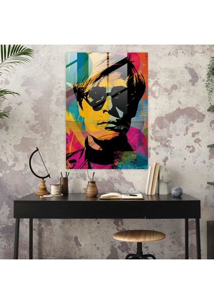 Andy Warhol Cam Tablo Hırçın Pop Sanat Ev Dekorasyonu Oyunbaz Cam Sanat - Andy Warhol Ev Dekorasyonu Modern Sanat Pop Sanat modelleri