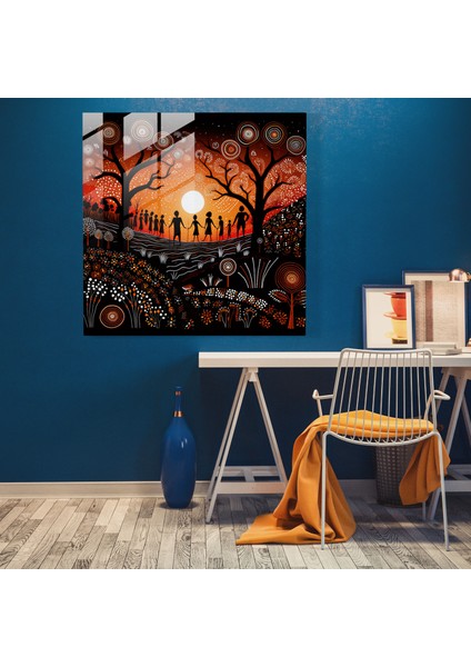 Geleneksel Aborijinal Hikaye Anlatımı Cam Tablosu - Aborijinal Hikaye Anlatımı Kültürel Anlatılar Cam Sanatı fiyatları