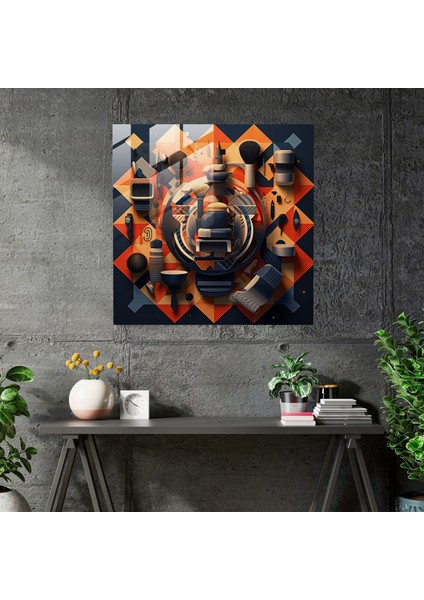 Geometrik Berber Araçları Cam Tablo - Berber Cam Sanatı Geometrik Berber Araçları Cam Tablo fiyatları