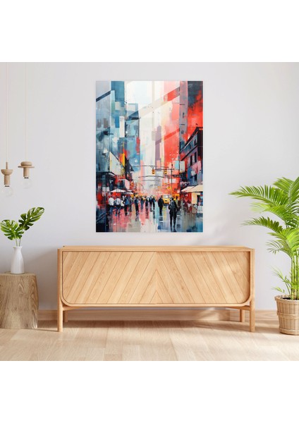Basquiat Cam Tablo - Soyut Sokak Manzarası - Ev Dekorasyonu fiyatları
