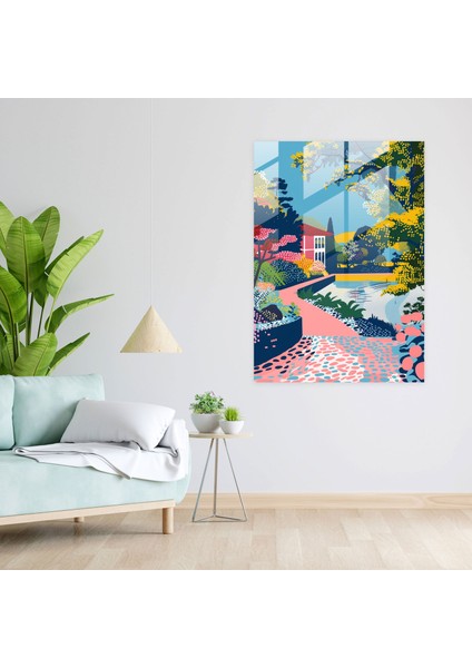Pop Art Manzaralı Cam Tablo - Klasikizm+Popart Ev Dekorasyonu Duvar Dekorasyonu fiyatları