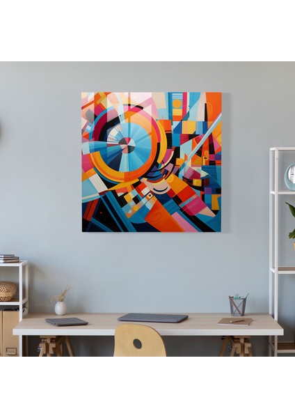 Bohem Tarzı Geometrik Cam Tablo - Bohem Tarzı Modern Sanat Canlı Renkler Cam Sanatı fiyatları