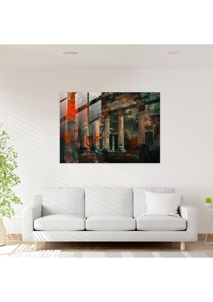Klasik Cam Tablo - Antik Roma Mimarlık Harabeleri - Klasik Cam Duvar Sanatı Cam Sanatı Modern Sanat modelleri