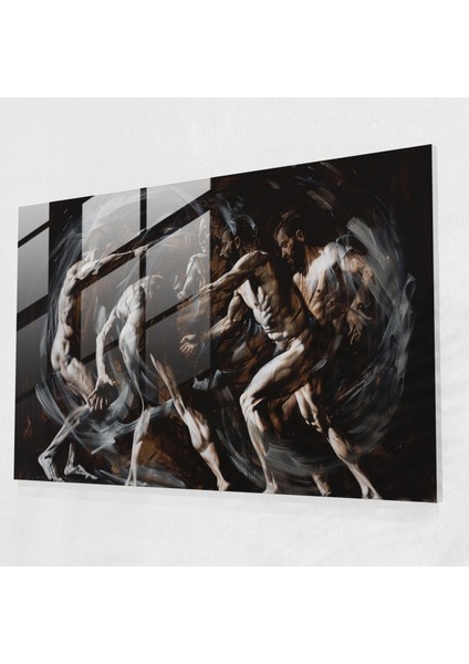 Caravaggio Tarzı Duvar Dekorasyonu - Modern Sanat Cam Tablo