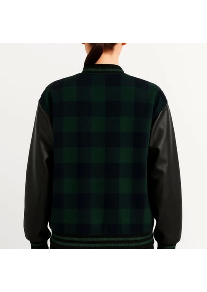 Kolları Uni Deri Içi Astarlı Oduncu Kolej Içi Ceket Haki fiyatları