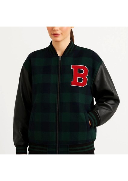 Kolları Uni Deri Içi Astarlı Oduncu Kolej Içi Ceket Haki modelleri