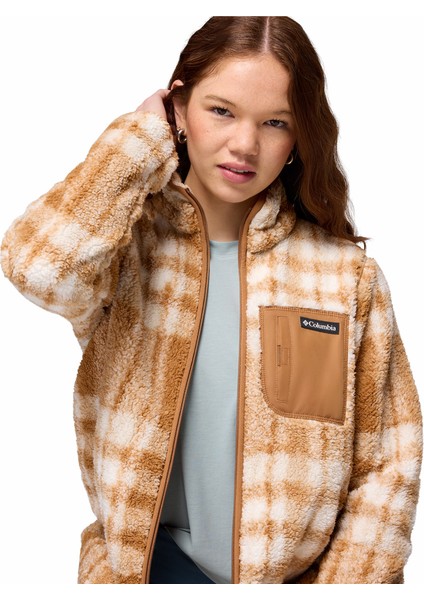 West Bend Print Tam Fermuarlı Iı Kadın Polar Üst fırsatları