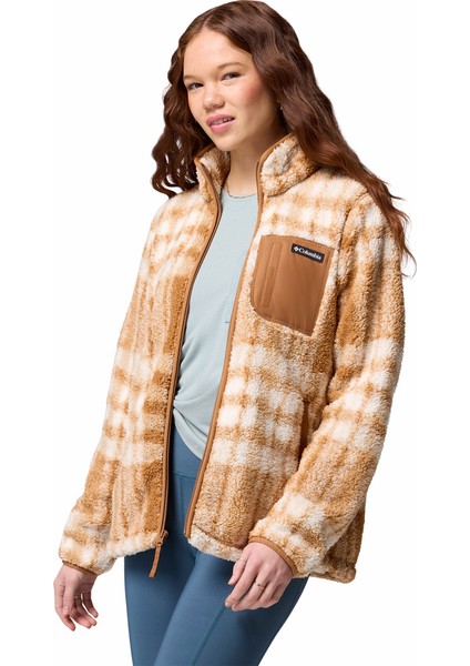 West Bend Print Tam Fermuarlı Iı Kadın Polar Üst indirimleri