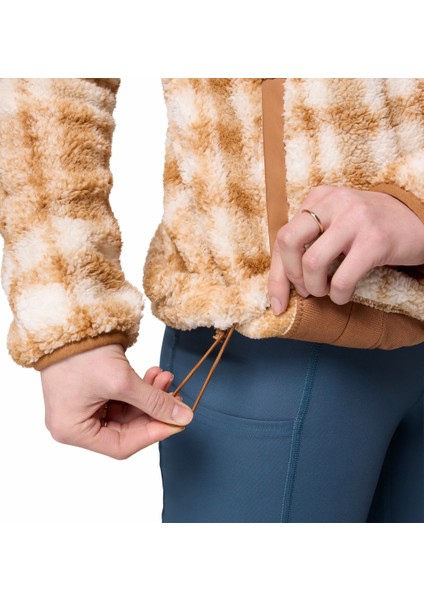 West Bend Print Tam Fermuarlı Iı Kadın Polar Üst