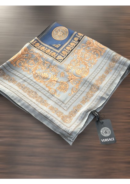 Vual Ipek Şal Lacivert Gri fırsatları