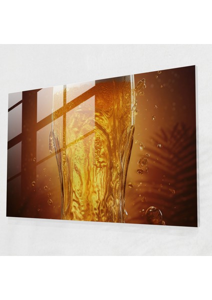 Taşan Bira Bardağı Baskısı - Bira Ev Dekorasyonu Cam Sanatı Duvar Dekorasyonu