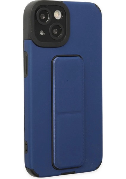 Newface iPhone 14 Plus Kılıf Mega Standlı Silikon - Mavi fiyatları