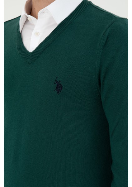 Erkek Koyu Yeşil Kazak /Triko 50293512-VR079